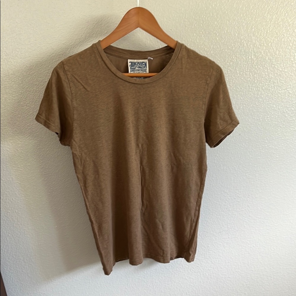 Jungmaven Brown Short Sleeve Tee Classic Crew